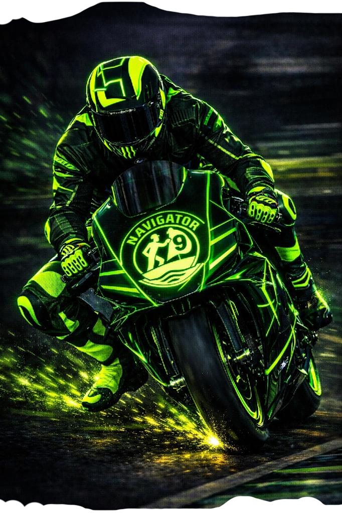 ''green biker''
