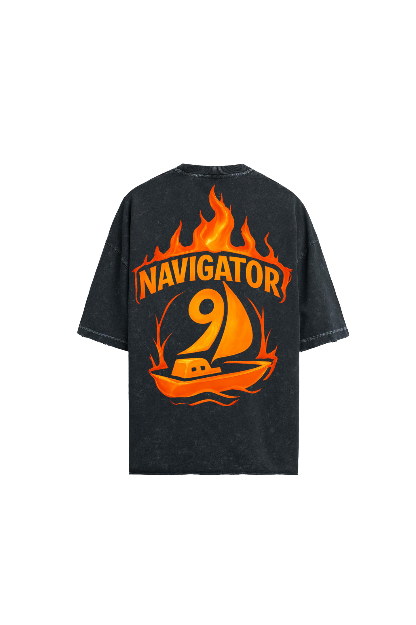 "Orange Fire" Logo - Oversized Tee