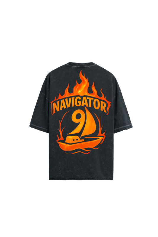 "Orange Fire" Logo - Oversized Tee