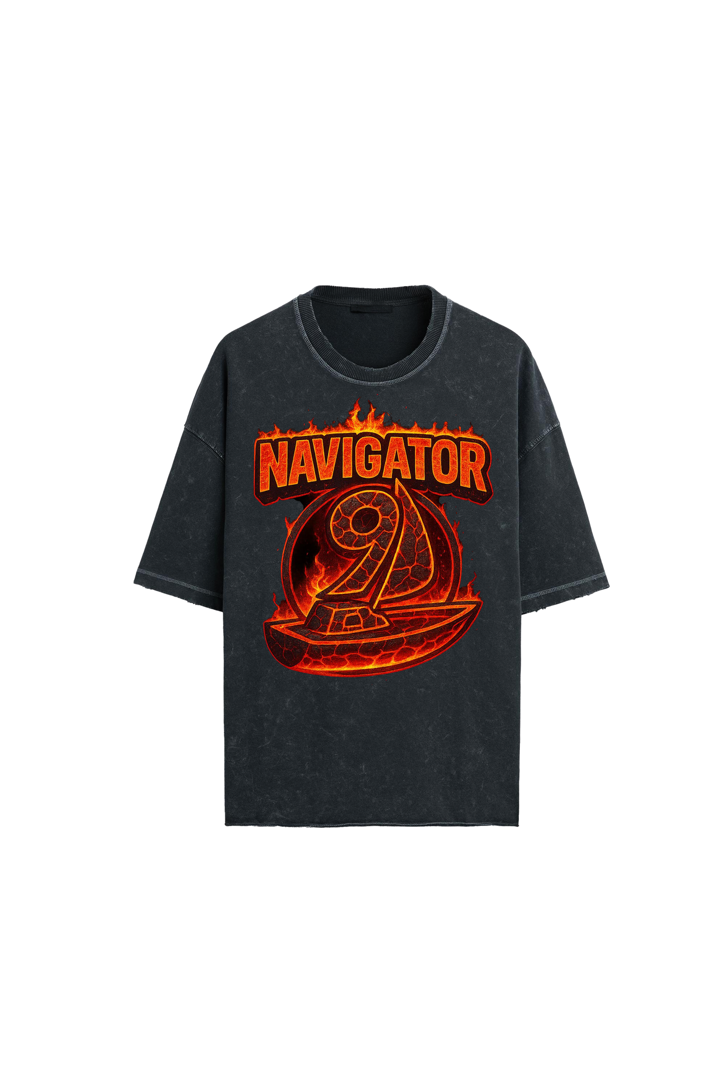 " Navi Fire Boat" Logo - Oversized Tee