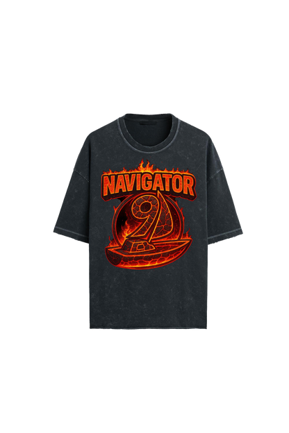 " Navi Fire Boat" Logo - Oversized Tee