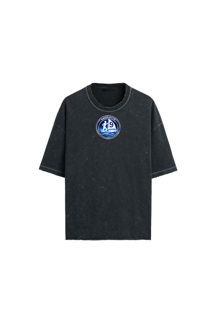 "Navigator Blue Wave" Logo - Oversized Tee
